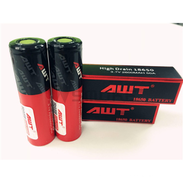 Awt (2600mAh / 50A) 18650 Batería para el cigarrillo electrónico